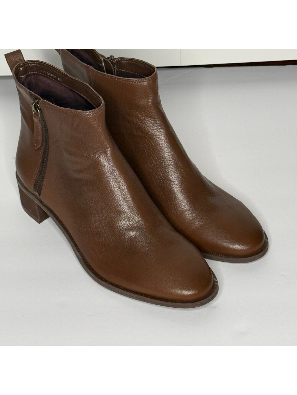 Copper Key Brown Faux Leather Ankle Boots Women's Size 8